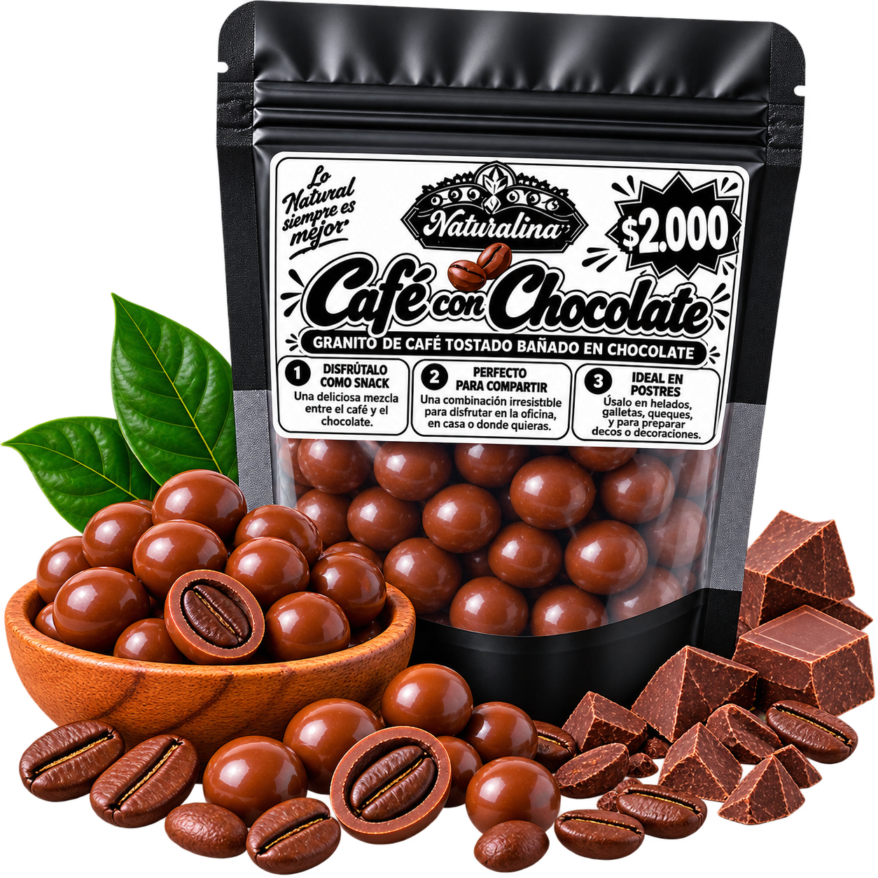 CAFE CON CHOCOLATE 70 gr aprox